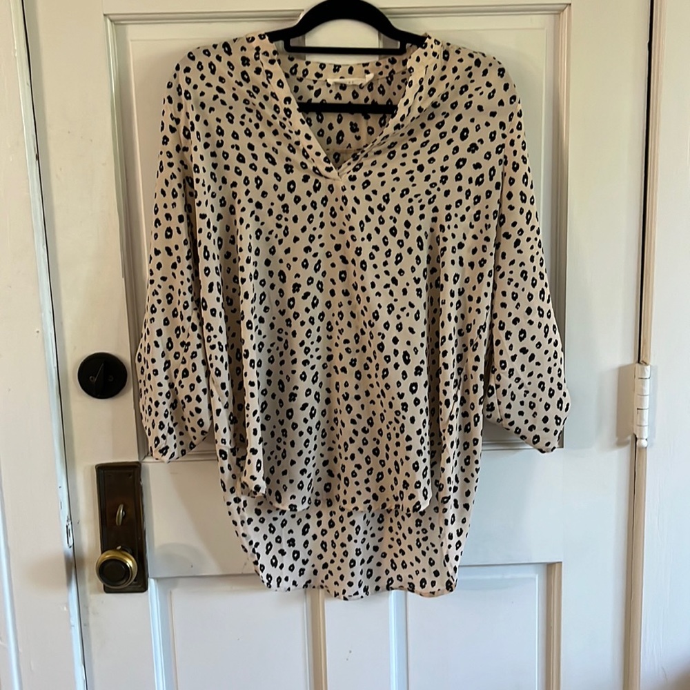 Cheetah print blouse